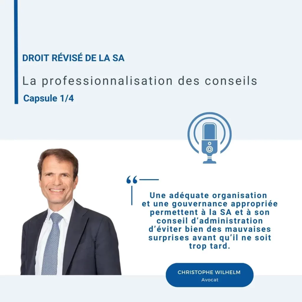 Capsule sur la professionnalisation des conseils d'administration