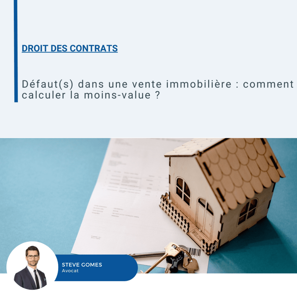 Visuel sur le calcul de la moins-value en vente immobilière