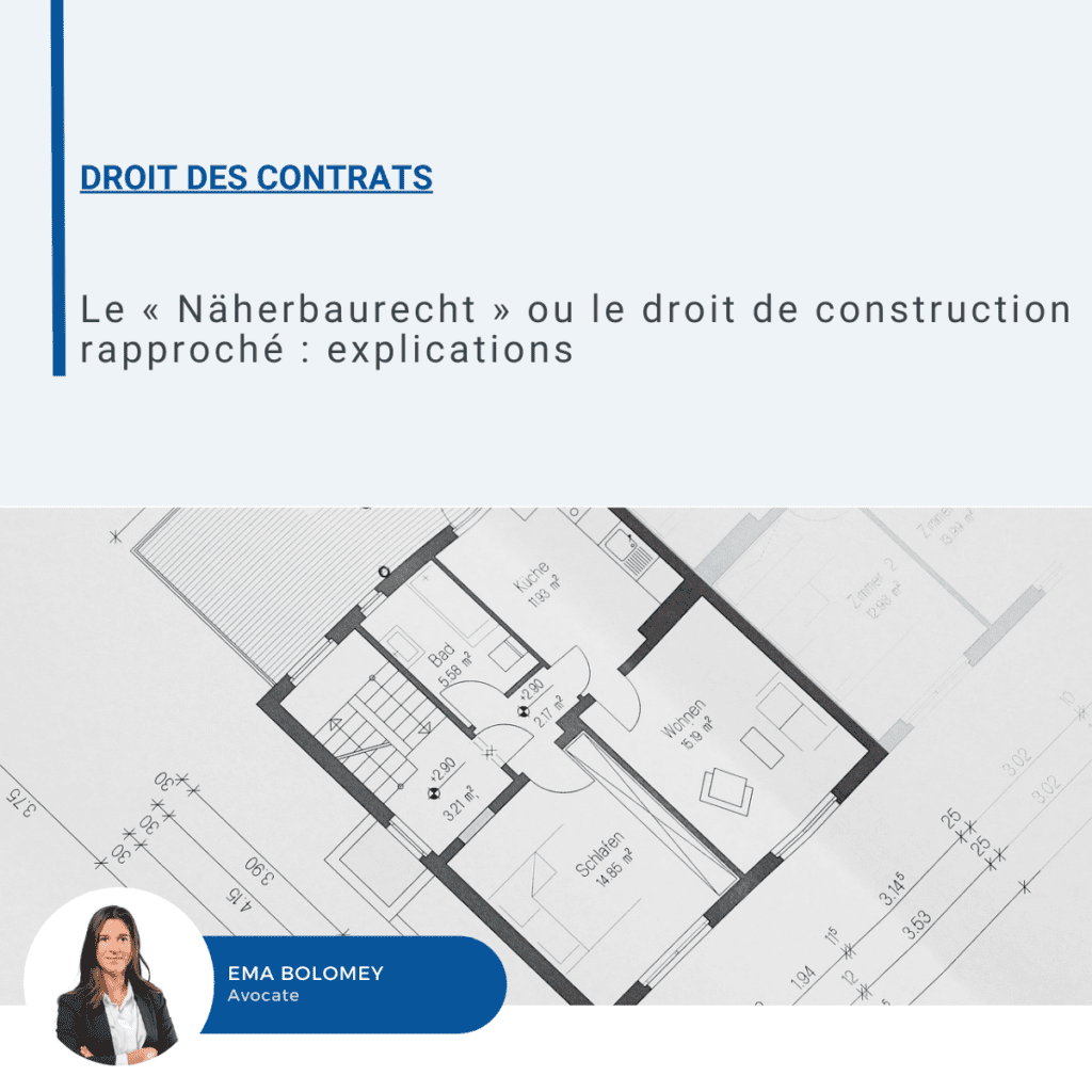 Visuel sur le Näherbaurecht et le droit de construction rapproché