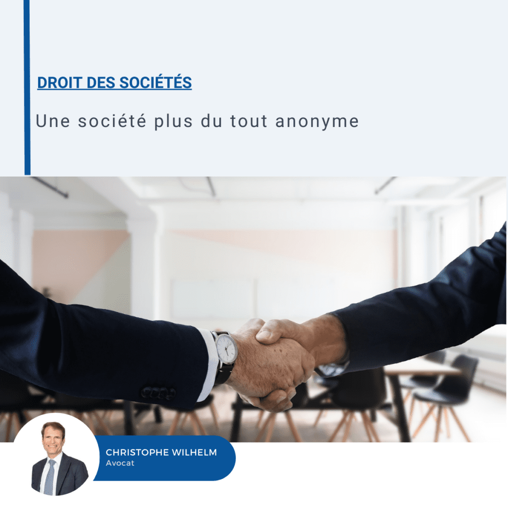 Visuel d?article sur une soci?t? plus du tout anonyme