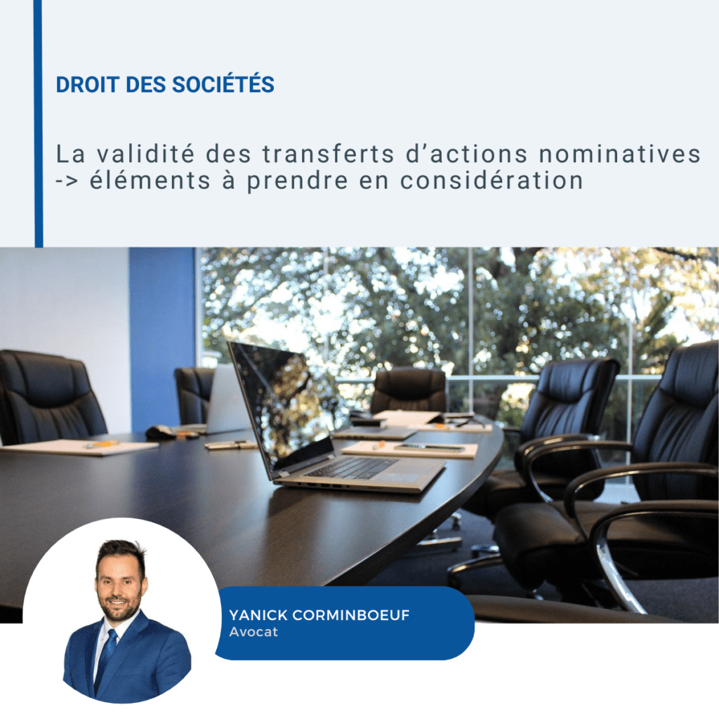 Visuel d?article sur les transferts d?actions nominatives