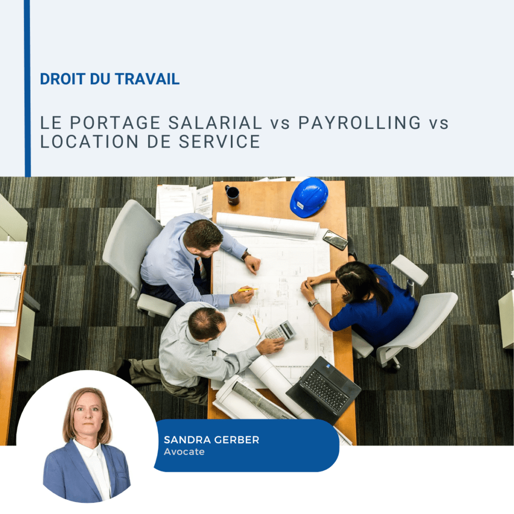 Visuel d?article sur le portage salarial, le payrolling et la location de service