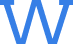 Monogramme W bleu sur fond noir