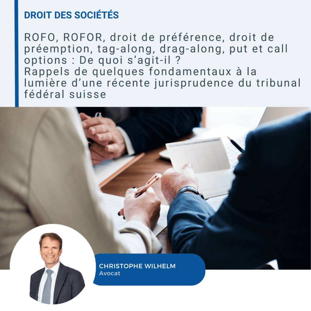 Visuel LinkedIn sur ROFO, ROFOR et droits de préemption