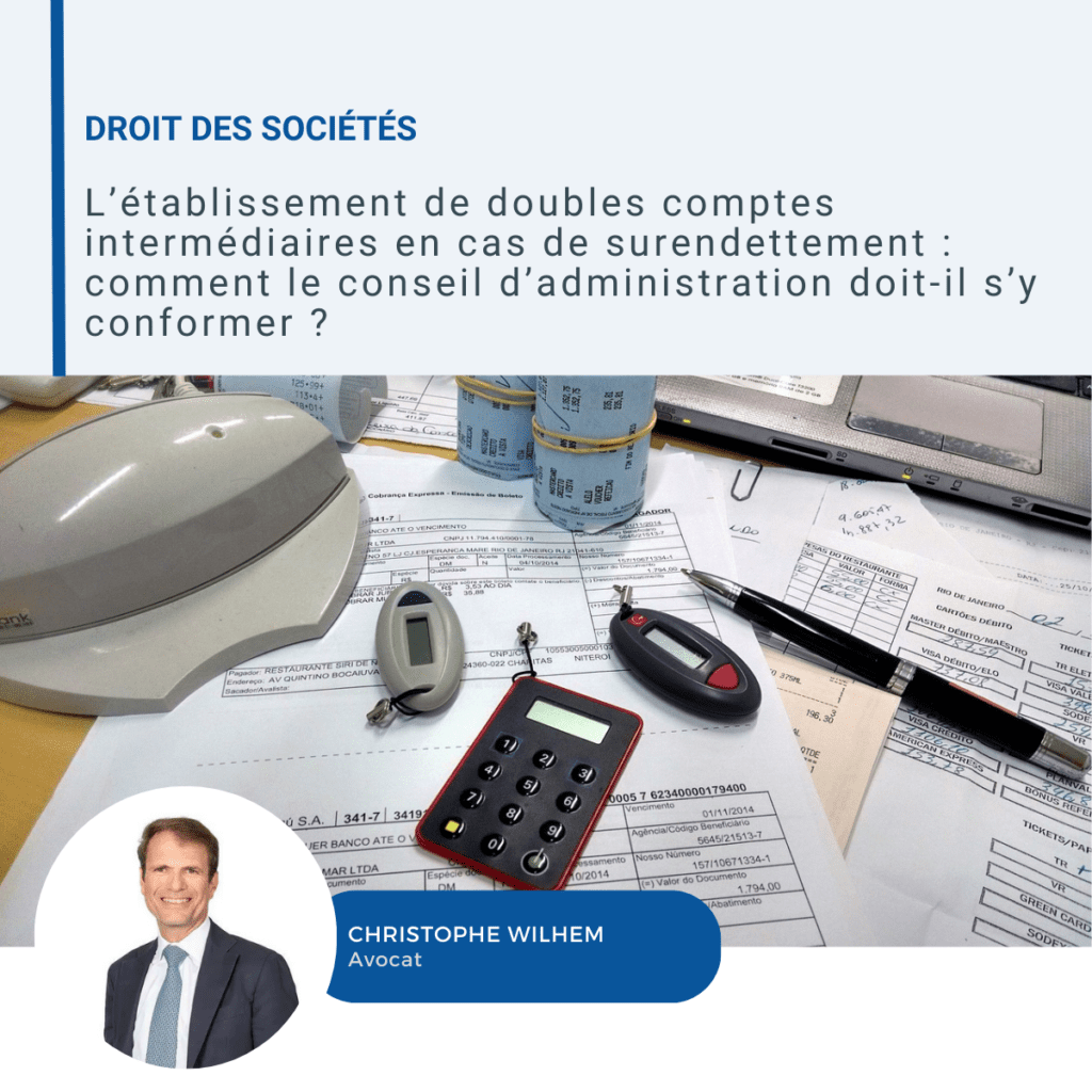 Visuel LinkedIn sur les doubles comptes intermédiaires en cas de surendettement