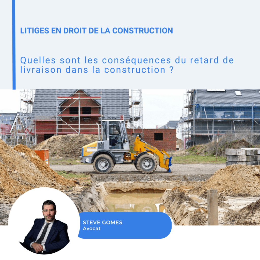 Visuel LinkedIn sur le retard de livraison dans la construction