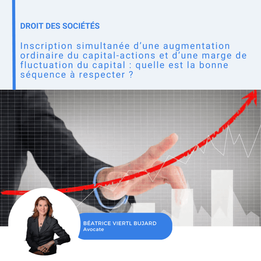 Visuel LinkedIn sur l'augmentation de capital-actions et la marge de fluctuation