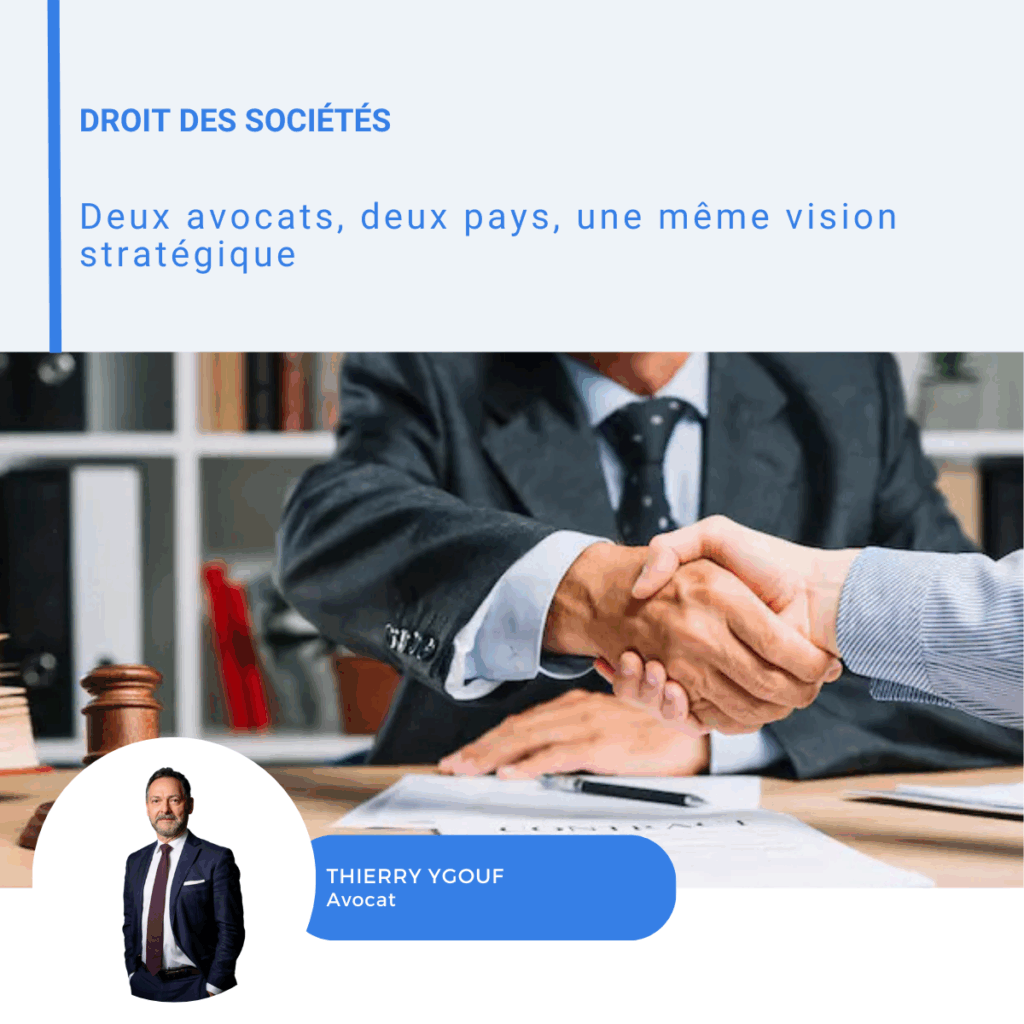 Visuel LinkedIn sur deux avocats et une vision stratégique commune