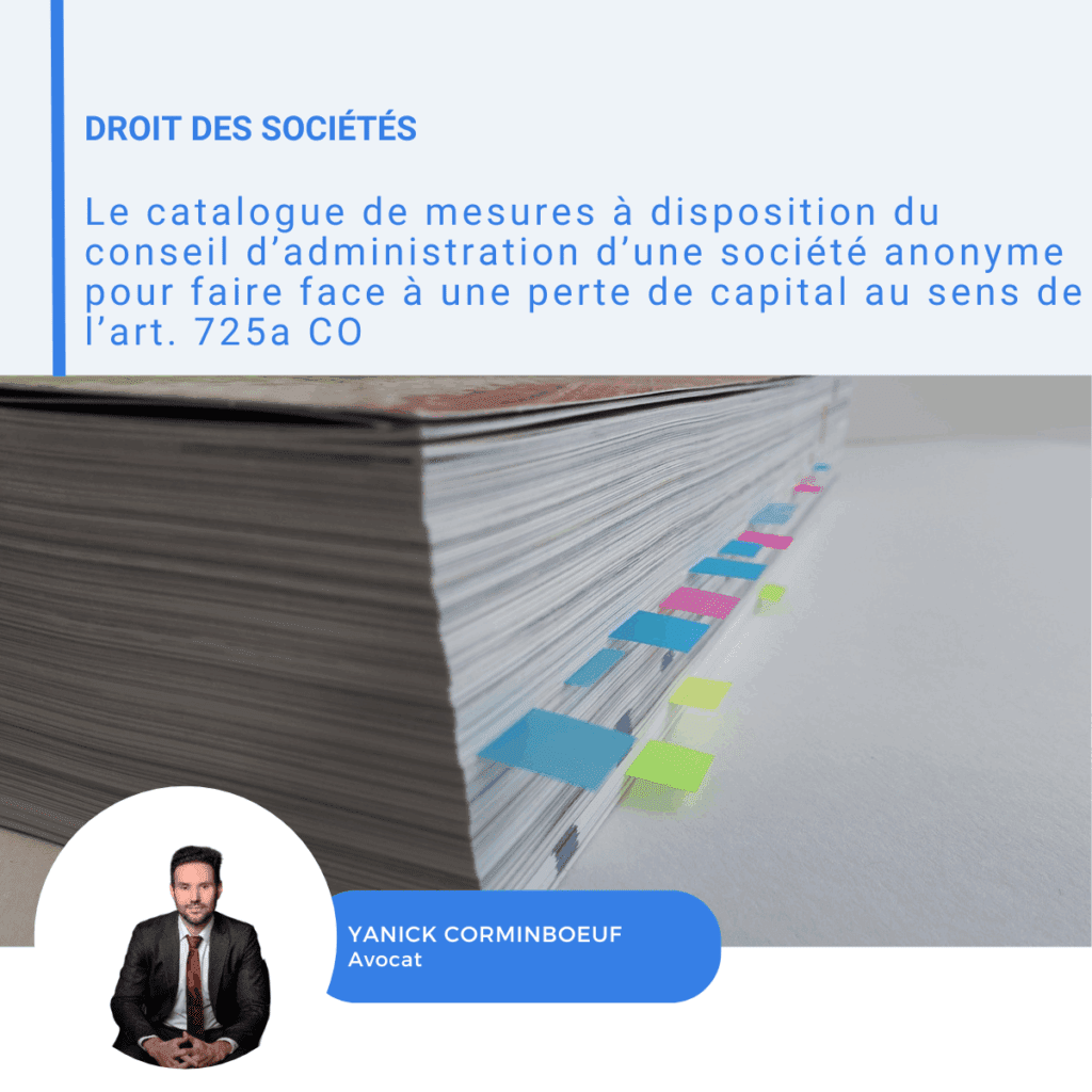 Visuel LinkedIn sur les mesures du conseil d'administration face à une perte de capital