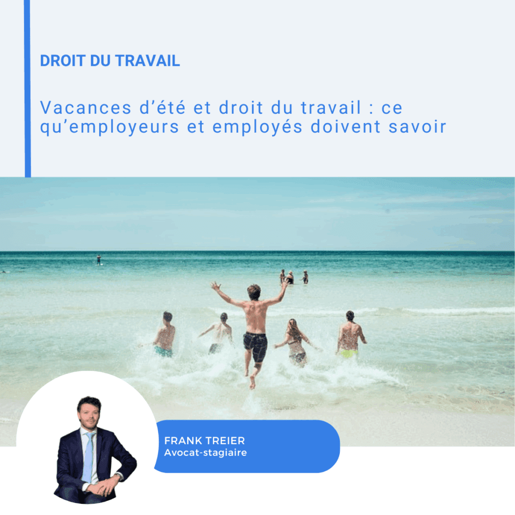 Visuel LinkedIn sur les vacances d'été et le droit du travail