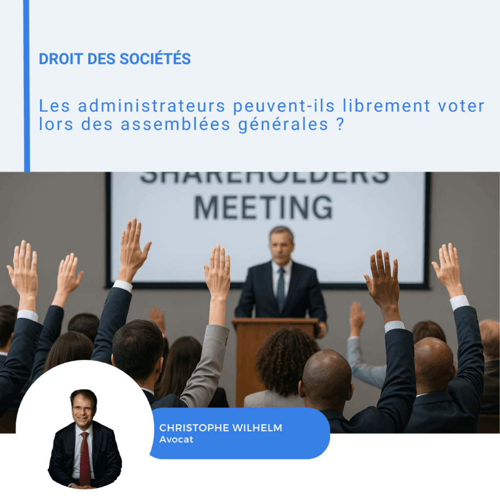 Visuel LinkedIn sur le vote des administrateurs en assemblée générale