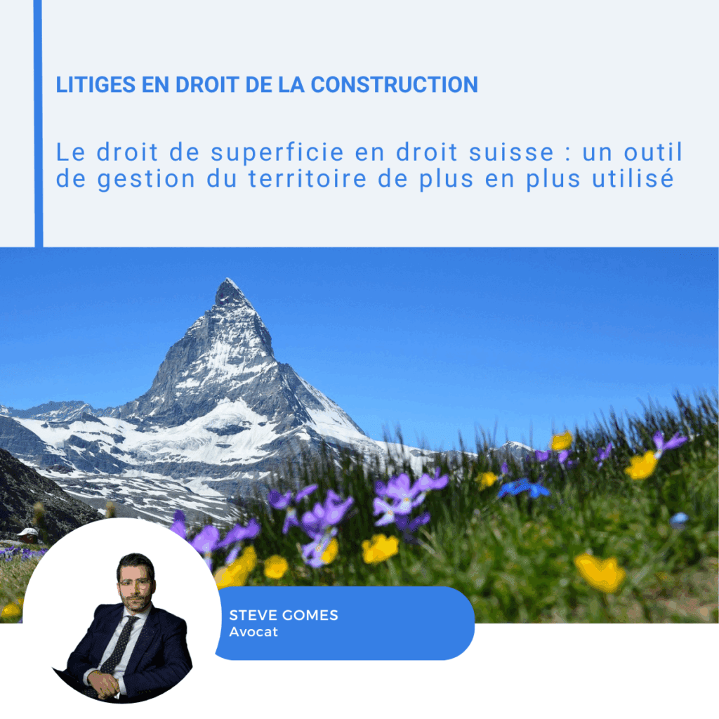 Visuel LinkedIn sur le droit de superficie en droit suisse