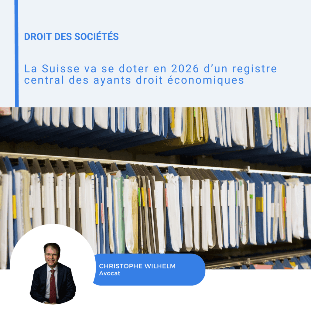 Visuel LinkedIn sur le registre central des ayants droit économiques en Suisse