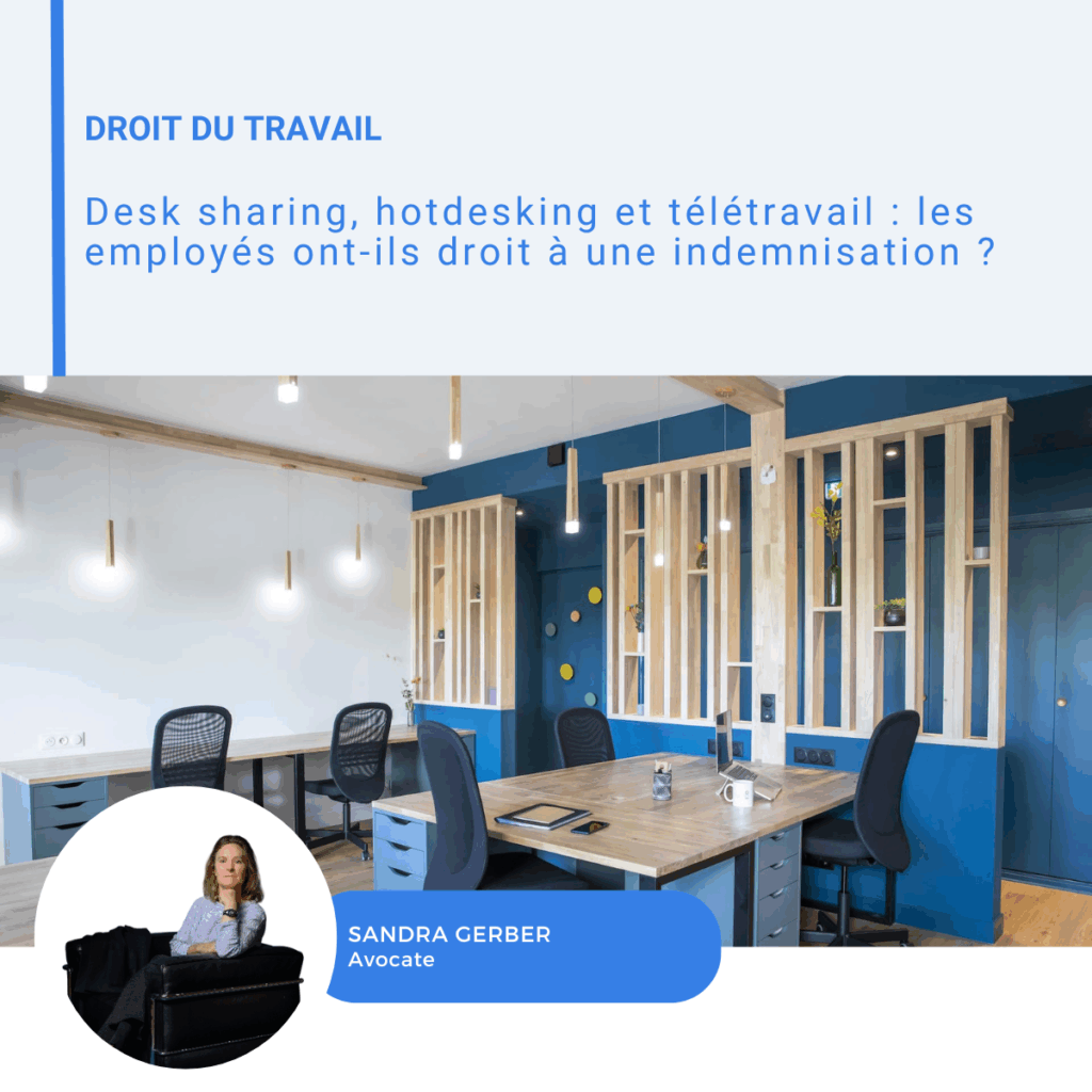Visuel LinkedIn sur desk sharing, hotdesking et télétravail