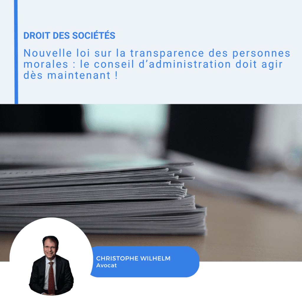 Visuel LinkedIn sur la loi de transparence des personnes morales