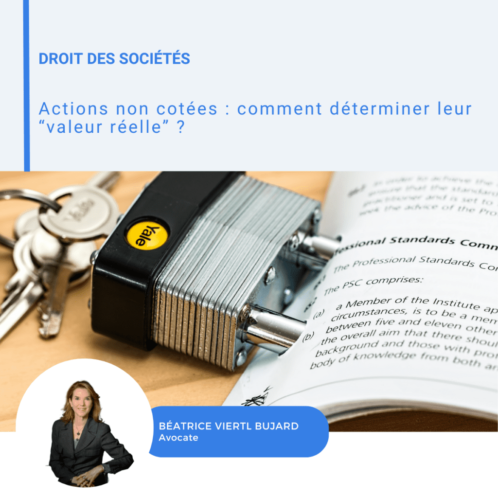 Visuel LinkedIn sur la valeur réelle des actions non cotées