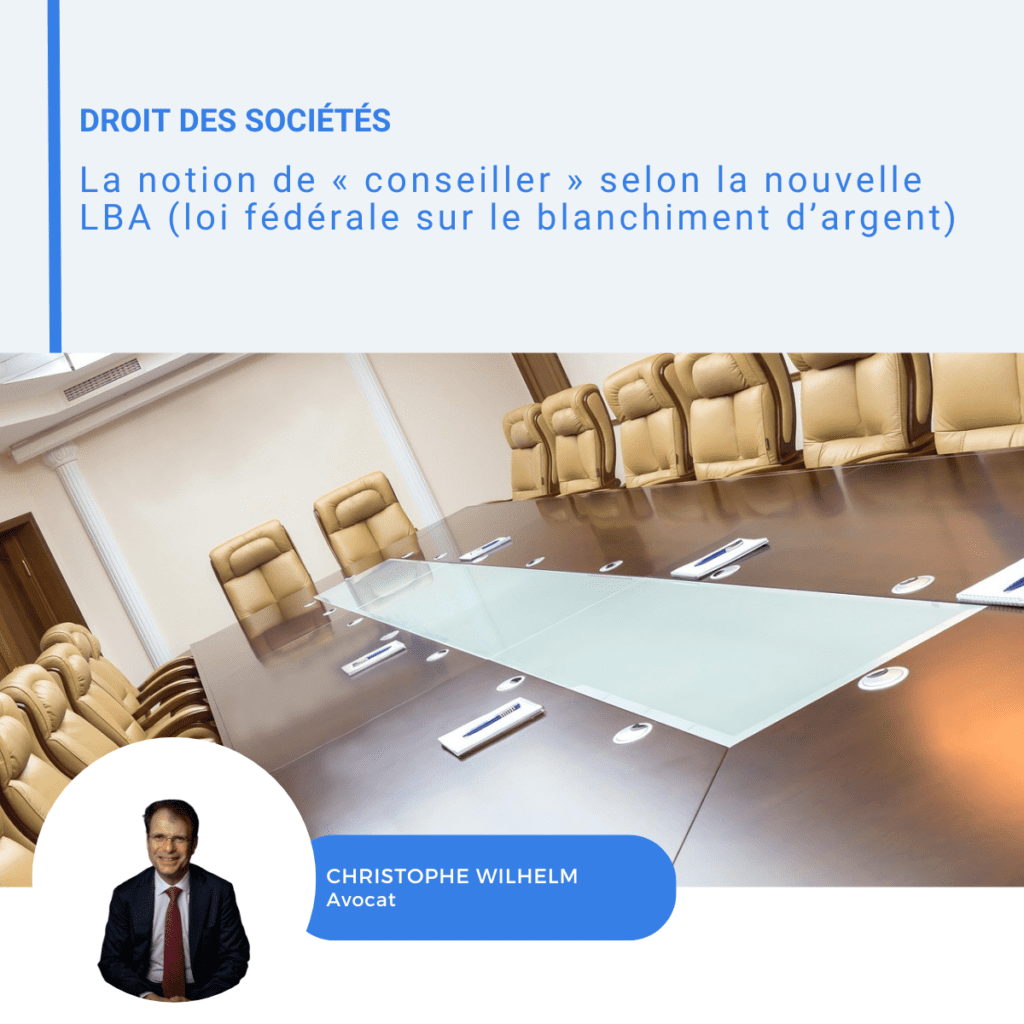 Visuel LinkedIn sur la notion de conseiller selon la nouvelle LBA