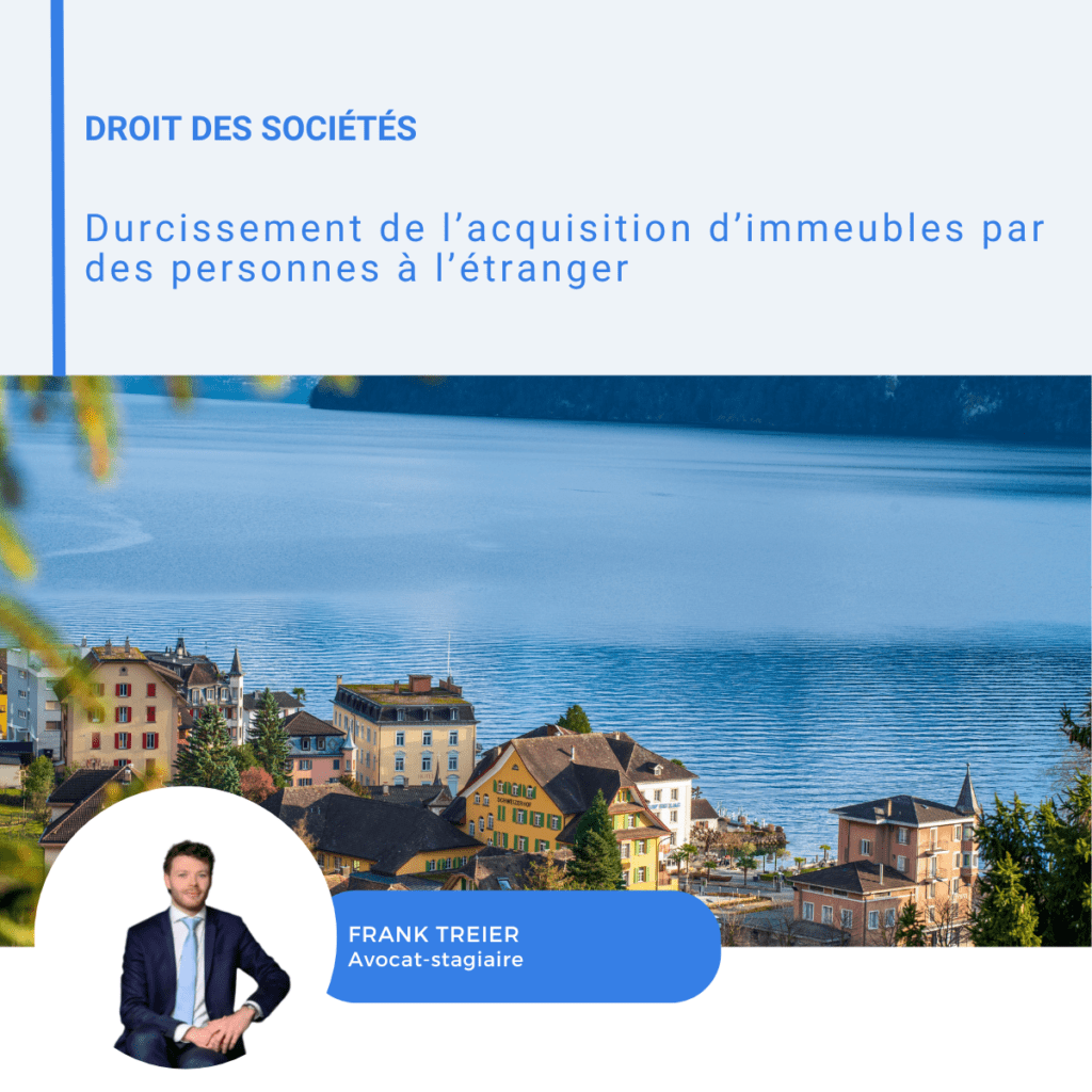 Visuel LinkedIn sur l'acquisition d'immeubles par des personnes à l'étranger
